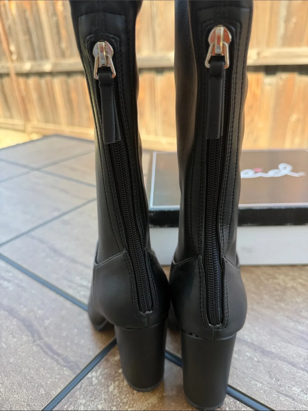 Qupid Black Over-The-Knee Pointed Toe Heeled Boots